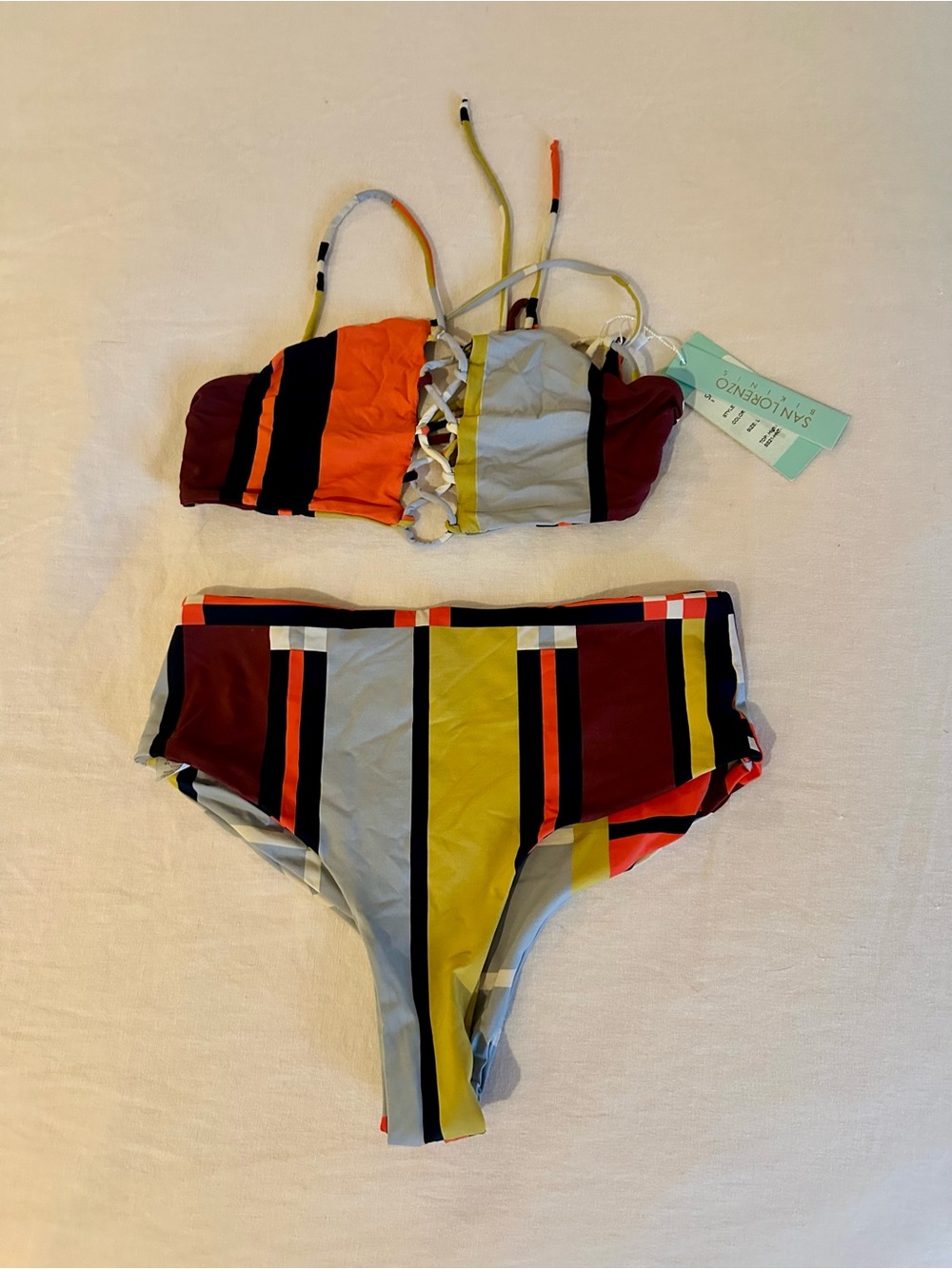 San Lorenzo Retro High Waist Bikini NWT
